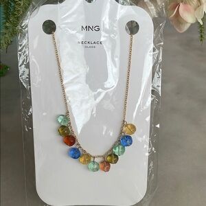 Mango Blue and‎ Green Beaded Necklace